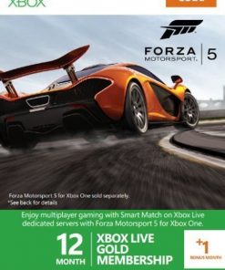Купить 12 + 1 Month Xbox Live Gold Membership - Forza 5 Branded (Xbox One/360) (Xbox Live)