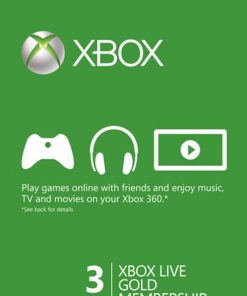 Придбати 3 Month Xbox Live Gold Membership Card (Xbox One/360) (Xbox Live)